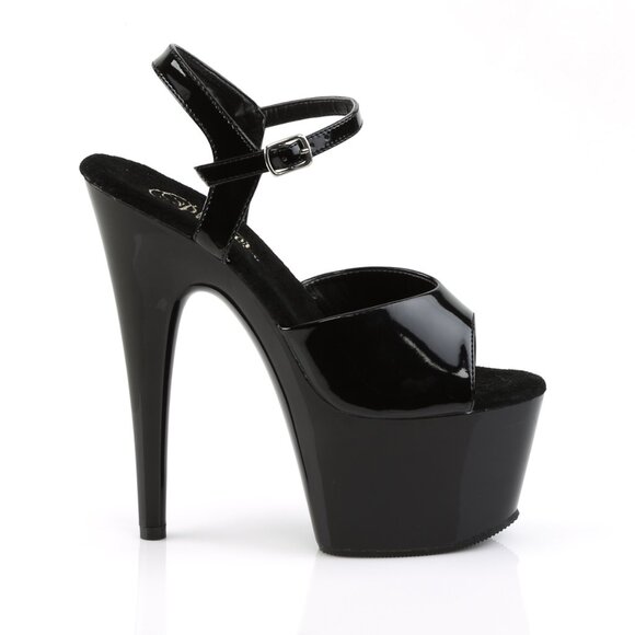 Pleaser Adore-709 Black Platform Heels - Picture 2 of 3